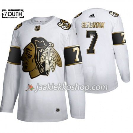 Lapsille NHL Chicago Blackhawks Pelipaita Brent Seabrook 7 Adidas 2019-20 Golden Edition Valkoinen Authentic